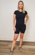 Women’s Basic Black Bamboo T-shirt - SALT Leisure Wear