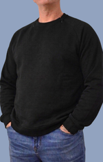 Resilient men's crew neck sweatshirt by SALT Leisure Wear featuring a chest PICC/PORT access pocket, casual fit and comfortable fabric.