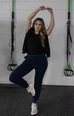 Women's bamboo fleece joggers by SALT Leisure Wear featuring soft fabric, relaxed fit, and comfortable elastic waistband.