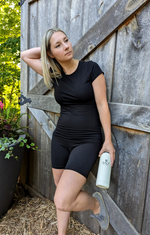 Women’s Basic Black Bamboo T-shirt - SALT Leisure Wear