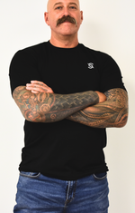 Men’s/Unisex Basic Black Bamboo T-Shirt - SALT Leisure Wear