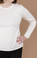 Resilient Women’s Ivory Long Sleeve Top (ARM PICC/PORT for EASY ACCESS) - SALT Leisure Wear