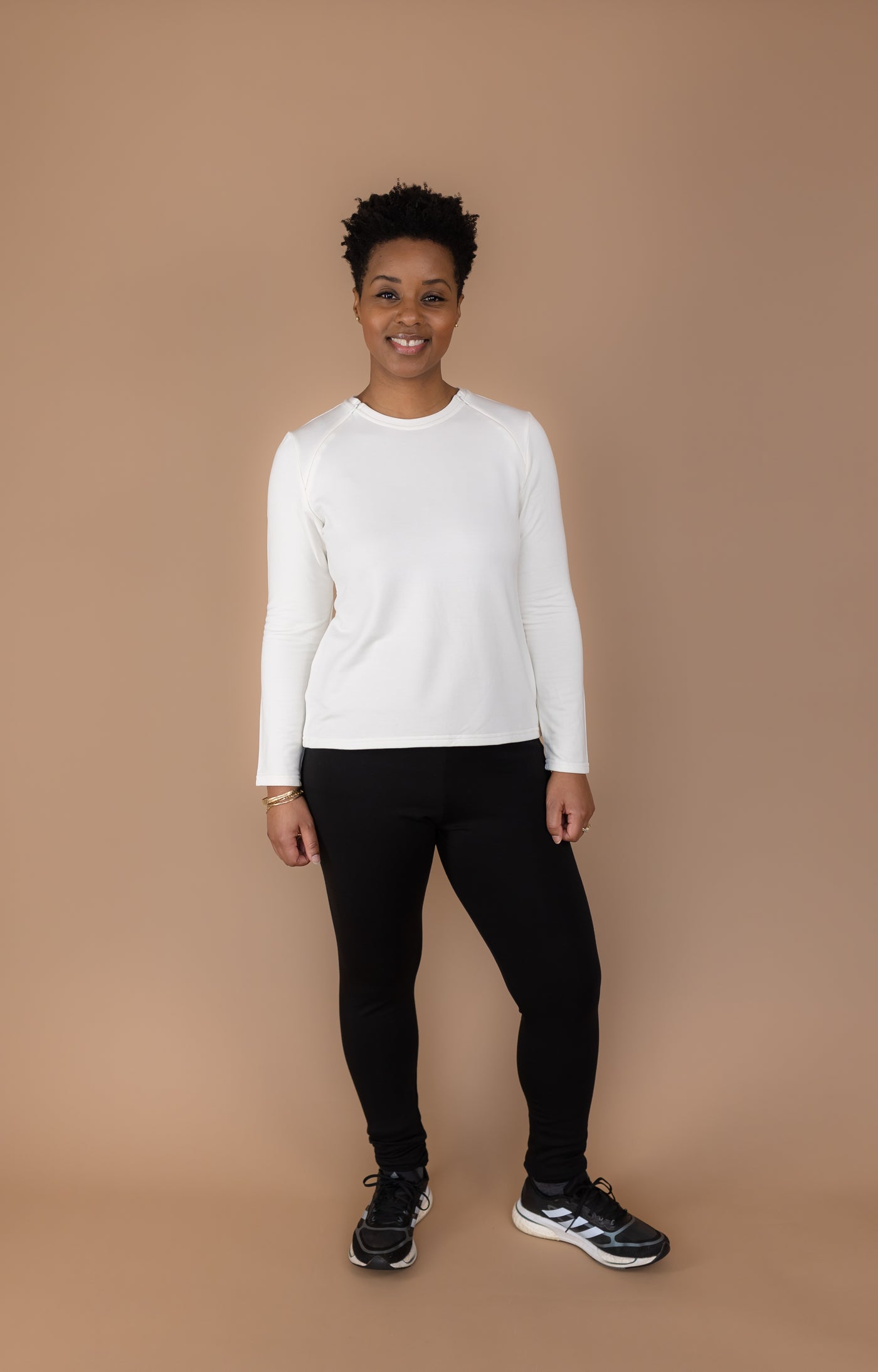 Resilient Women’s Ivory Long Sleeve Top (CHEST PICC/PORT for EASY ACCESS)