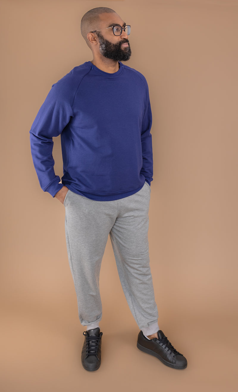 Resilient Men’s Crew Neck Sweatshirt (CHEST PICC/PORT for EASY ACCESS)