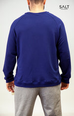 Men’s Bamboo Flight Blue Crew Neck Sweatshirt - SALT Leisure Wear