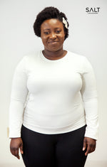 Women’s Bamboo Ivory Long Sleeve Top - SALT Leisure Wear