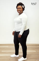 Women’s Bamboo Ivory Long Sleeve Top - SALT Leisure Wear