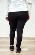 Women’s Bamboo Black High-Waisted Ultra Soft Leggings - SALT Leisure Wear