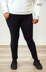 Women’s Bamboo Black High-Waisted Ultra Soft Leggings - SALT Leisure Wear