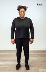 Women’s Bamboo Black High-Waisted Ultra Soft Leggings - SALT Leisure Wear