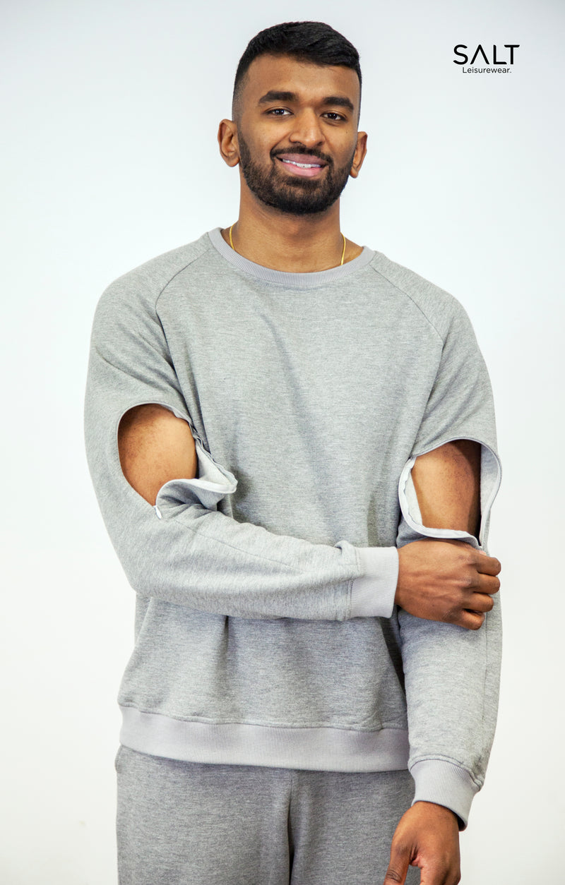 Resilient Bamboo Men’s Crew Neck Sweatshirt (ARM PICCs for EASY ACCESS)